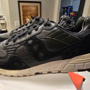 Saucony Shadow 5000 [S70848-3] Shoes BLACK Sneakers Leather Mens Size 10.5 NEW